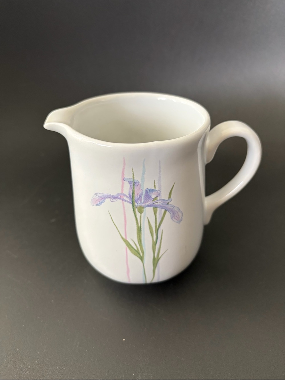 Vintage Corelle "Shadow Iris" Stoneware Creamer